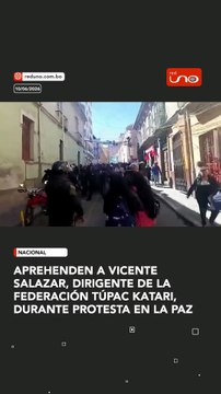 Aprehenden a Vicente Salazar, dirigente de la Federación Túpac Katari, durante protesta en La Paz