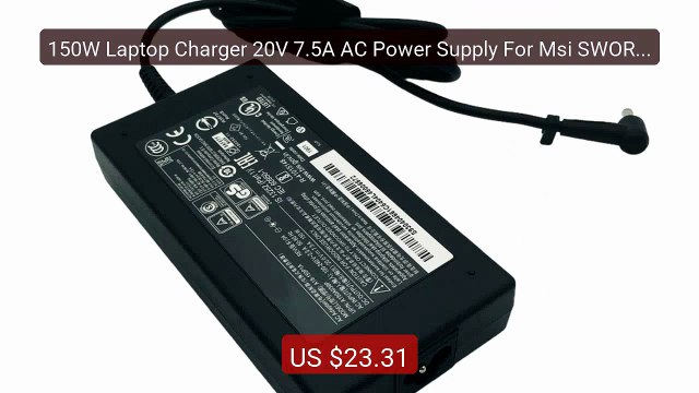150W Laptop Charger 20V 7.5A AC Power Supply For Msi SWORD 15 17 WF... Top Rated 2026 | Buy Now!