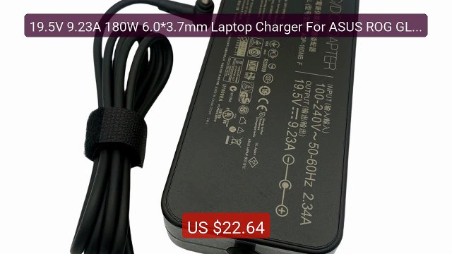 19.5V 9.23A 180W 6.0*3.7mm Laptop Charger For ASUS ROG GL504 ... Amazing Value 2026 | Must Have!