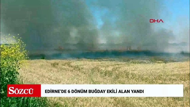 Edirne’de 6 dönüm buğday ekili alan yandı