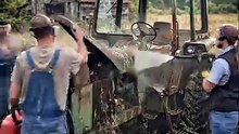 An abonded john deer 4020 tractors restoration