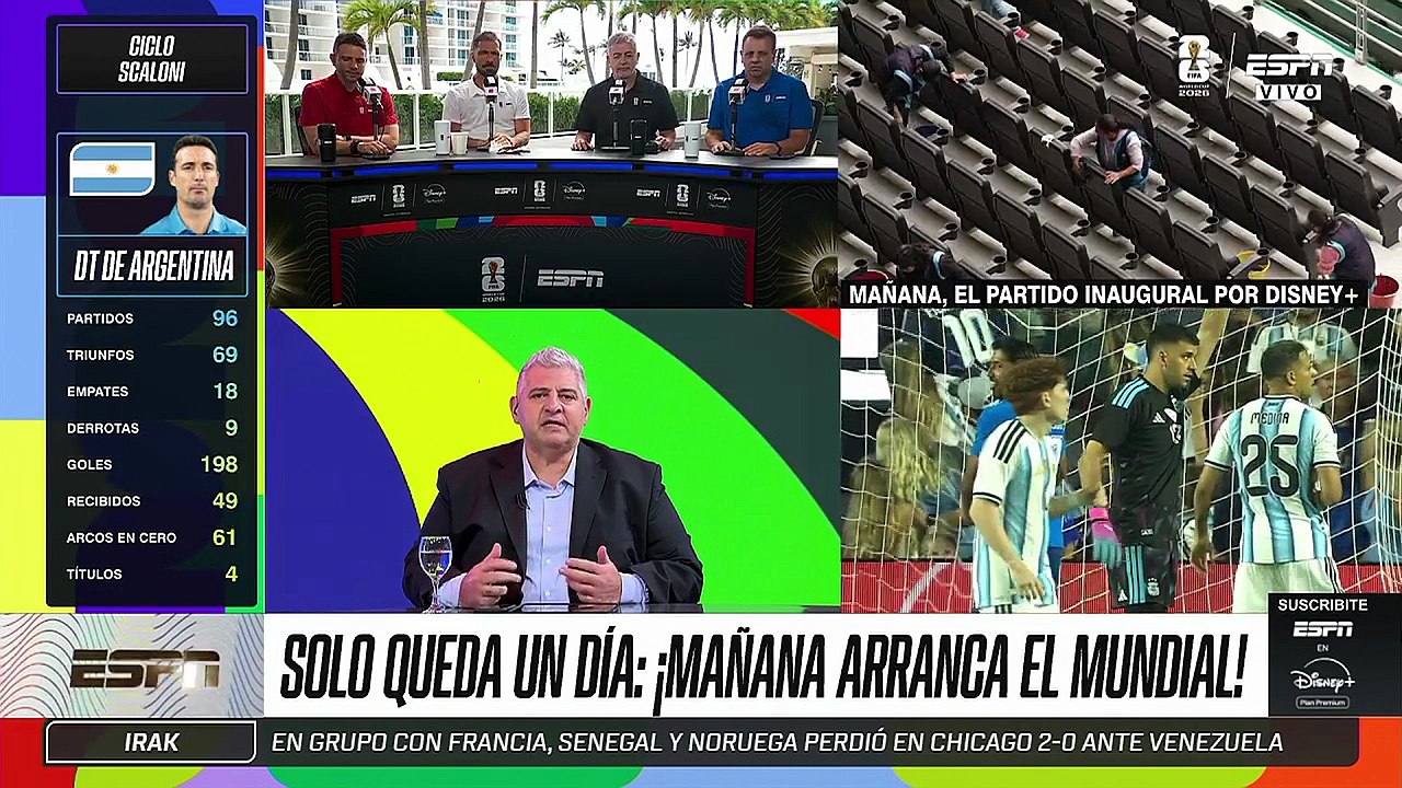 Una figura de ESPN se fue al pasto contra la Selección Argentina a un dia del Mundial: “Me genera angustia”