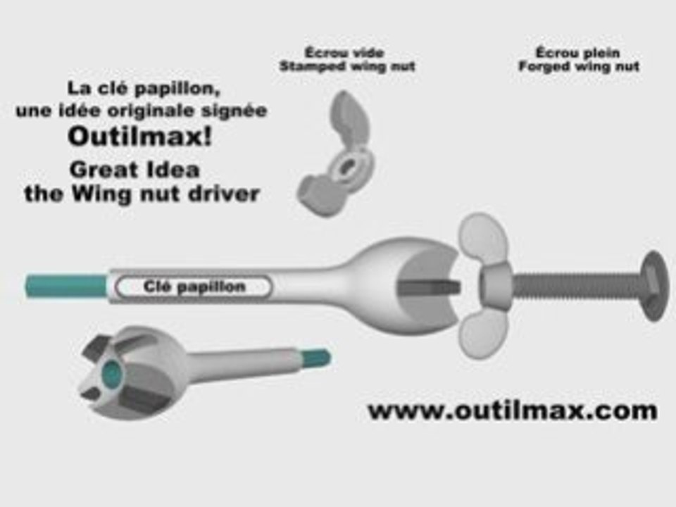 Douille pour abri d'auto écrou papillon / Wing nut driver