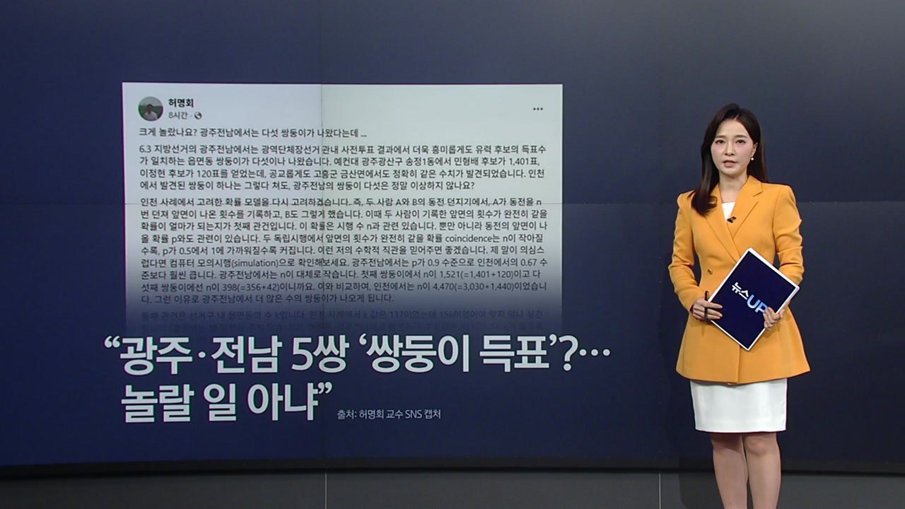 '쌍둥이 득표' 논란...통계학자 "놀랄 일 아냐" [앵커리포트] / YTN