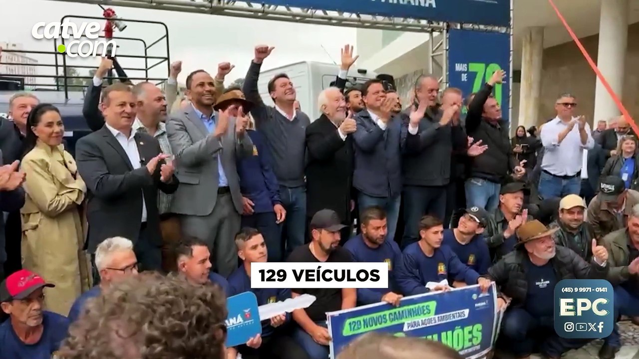 Caminhões são entregues para reforçar serviços ambientais nos municípios paranaenses