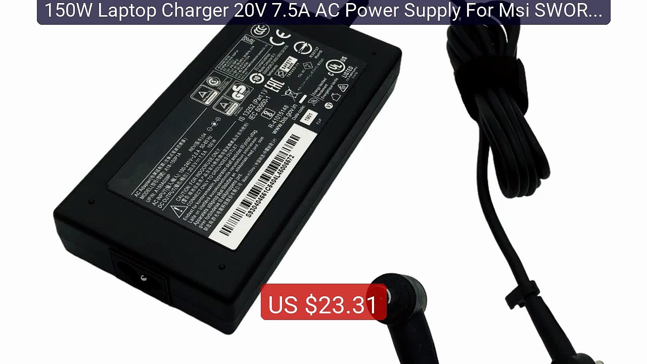 150W Laptop Charger 20V 7.5A AC Power Supply For Msi SWORD 15 ... -- Hot Deal 2026 | Limited Offer!
