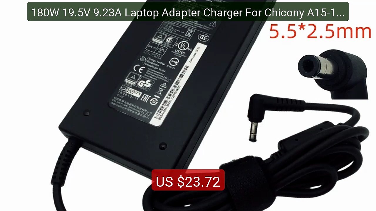 180W 19.5V 9.23A Laptop Adapter Charger For Chicony A15-180P1A... -- Best Buy 2026 | Great Quality!