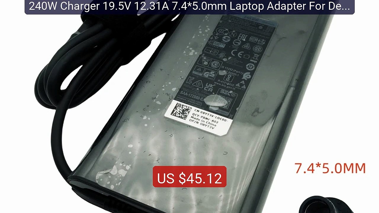 240W Charger 19.5V 12.31A 7.4*5.0mm Laptop Adapter For Dell Precisi... -- Top Rated 2026 | Buy Now!