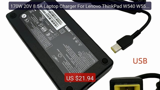 170W 20V 8.5A Laptop Charger For Lenovo ThinkPad W540 W550s... Top Pick 2026 | Unbeatable Price!
