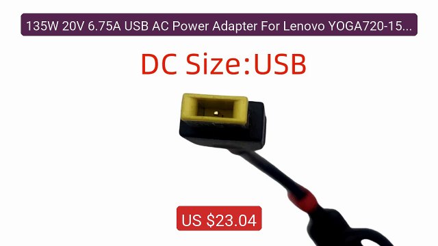 135W 20V 6.75A USB AC Power Adapter For Lenovo YOGA720-15 T440... Hot Deal 2026 | Limited Offer!