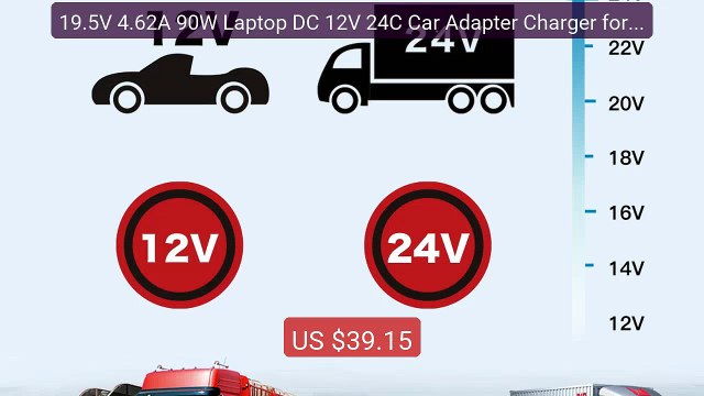 19.5V 4.62A 90W Laptop DC 12V 24C Car Adapter Charger for Dell Insp... Top Rated 2026 | Buy Now!