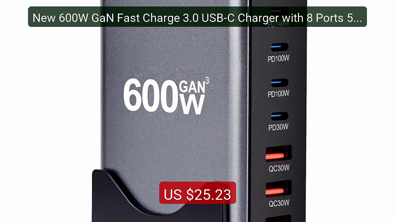 New 600W GaN Fast Charge 3.0 USB-C Charger with 8 Ports 5C3A PD, P... -- Best Deal 2026 | Shop Now!