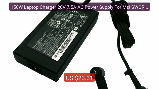 150W Laptop Charger 20V 7.5A AC Power Supply For Msi SWORD ... Top Pick 2026 | Unbeatable Price!