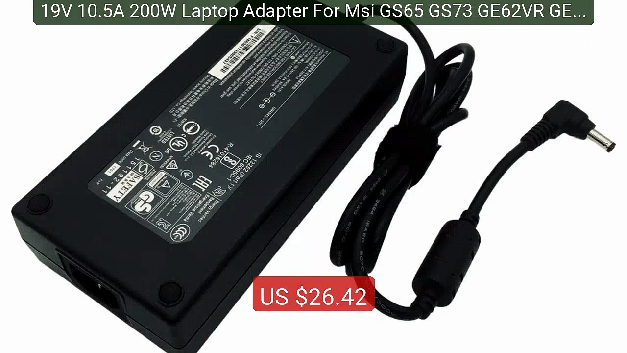 19V 10.5A 200W Laptop Adapter For Msi GS65 GS73 GE62VR GE63... -- Top Pick 2026 | Unbeatable Price!