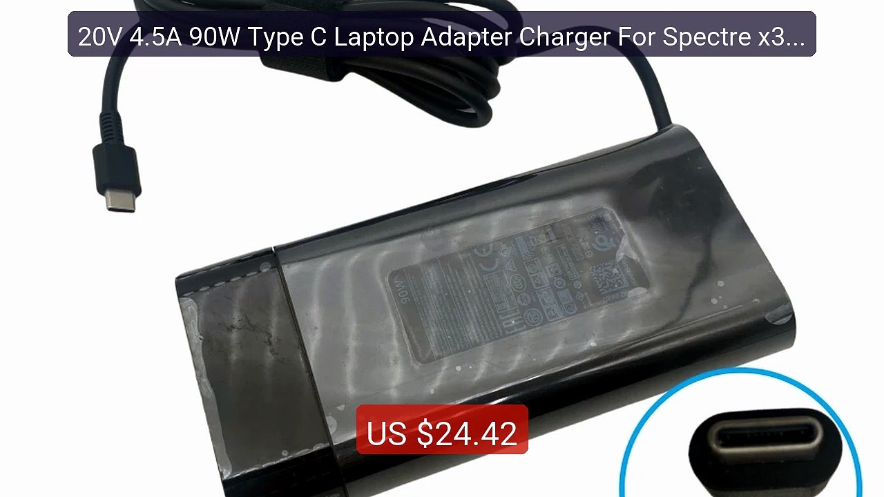 20V 4.5A 90W Type C Laptop Adapter Charger For Spectre x360 15 TPN... -- Best Deal 2026 | Shop Now!