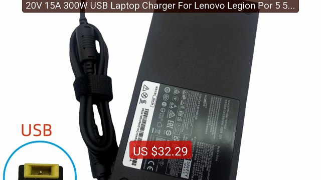 20V 15A 300W USB Laptop Charger For Lenovo Legion Por 5 5i 7 7i Th... Best Deal 2026 | Shop Now!