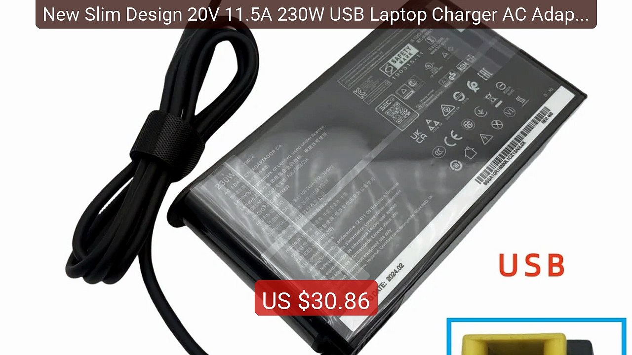 New Slim Design 20V 11.5A 230W USB Laptop Charger AC Adapter ... -- Amazing Value 2026 | Must Have!