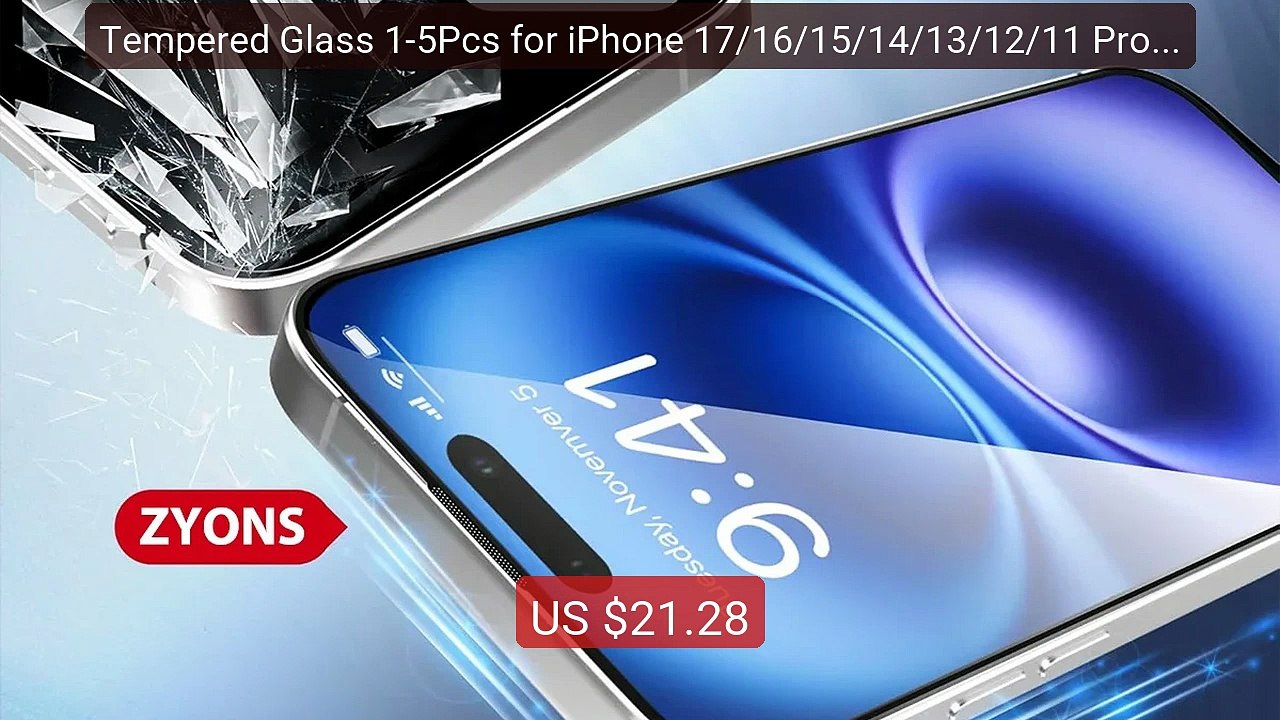 Tempered Glass 1-5Pcs for iPhone 17/16/15/14/13/12/11 Pro Max ... -- Best Buy 2026 | Great Quality!