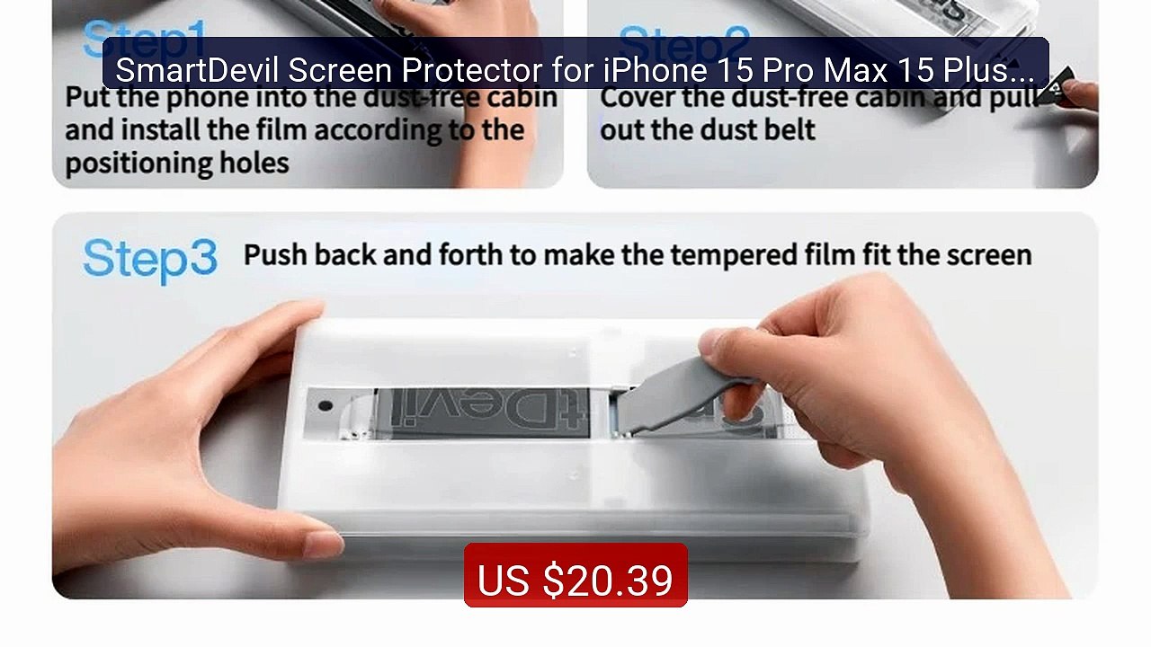 SmartDevil Screen Protector for iPhone 15 Pro Max 15 Plus Full... -- Best Buy 2026 | Great Quality!