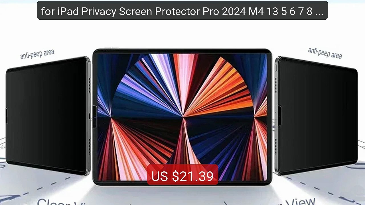 for iPad Privacy Screen Protector Pro 2024 M4 13 5 6 7 8 9 10... -- Amazing Value 2026 | Must Have!