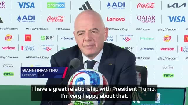 Infantino says World Cup would be impossible without President Trump