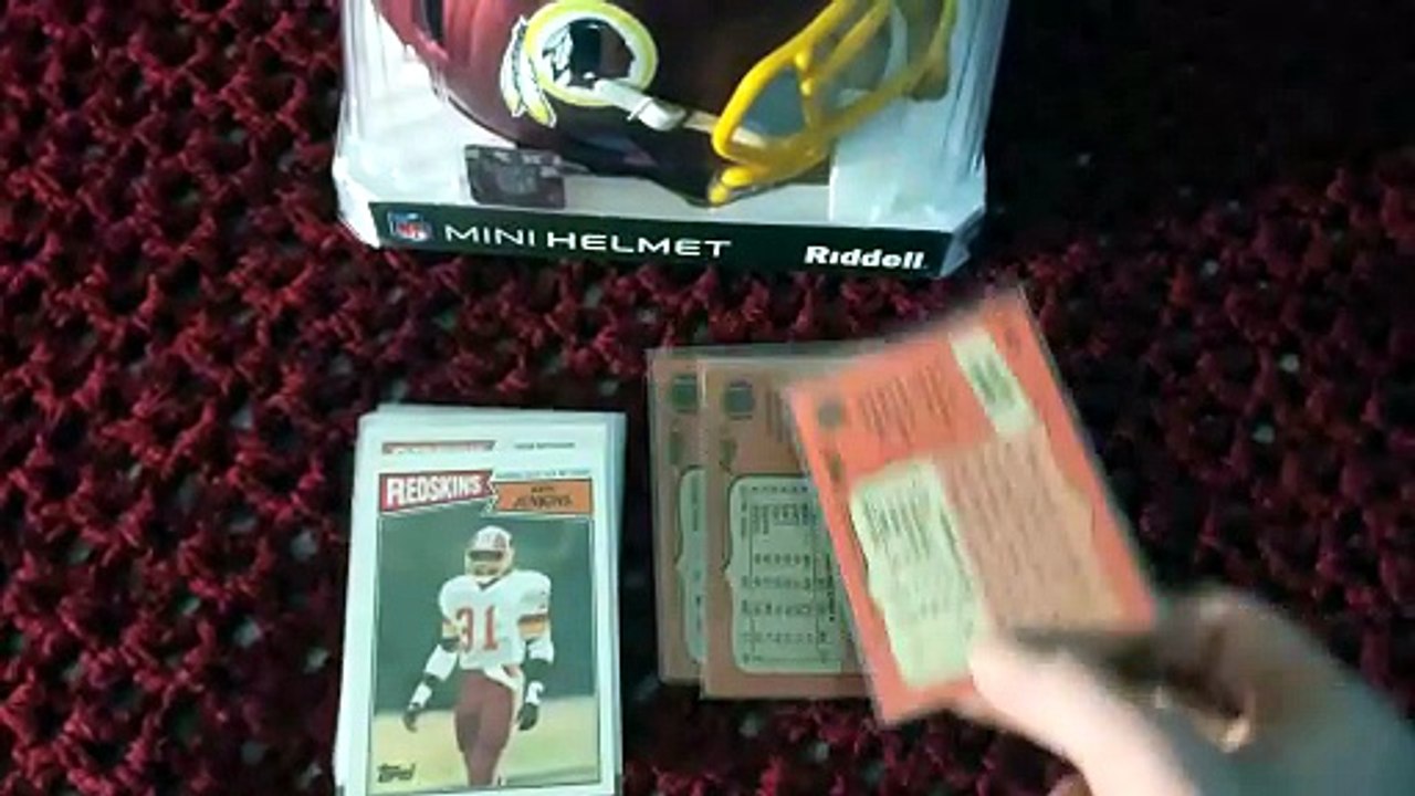 1987 NFL tops redskins team set