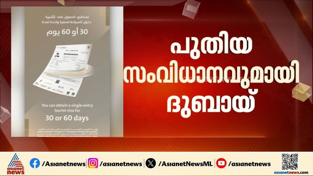 അപേക്ഷിച്ച് 48 മണിക്കൂറിനകം ടൂറിസ്റ്റ് വിസ റെഡി; പുതിയ സംവിധാനവുമായി ദുബായ്