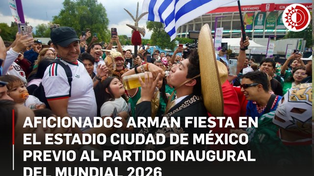 Fiesta mundialista convive con amagos de protestas en el estadio Ciudad de México