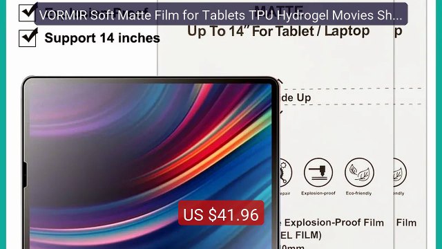 VORMIR Soft Matte Film for Tablets TPU Hydrogel Movies Sheets Scree... Top Rated 2026 | Buy Now!