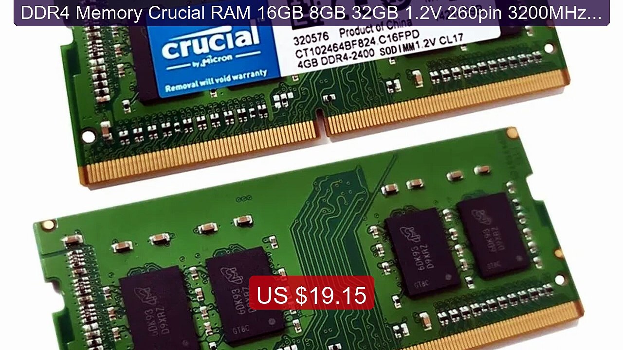 DDR4 Memory Crucial RAM 16GB 8GB 32GB 1.2V 260pin 3200MHz 2666MHz ... -- Best Deal 2026 | Shop Now!