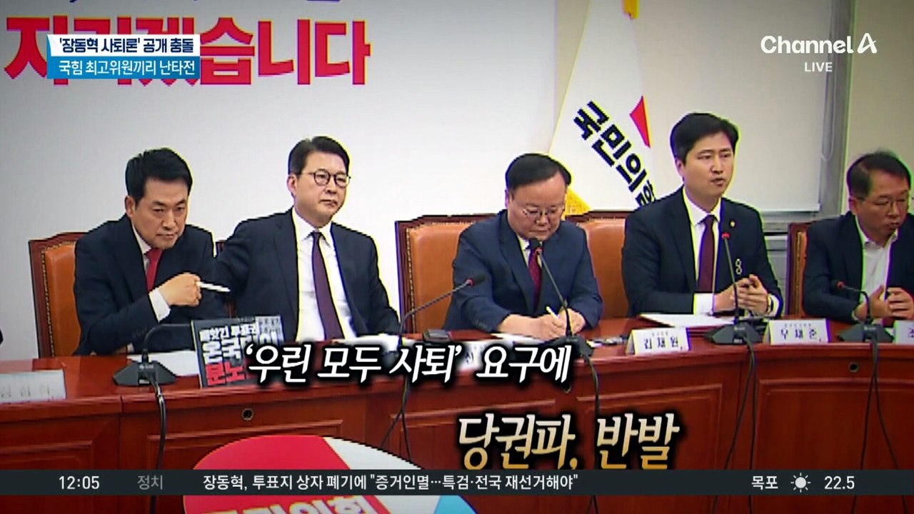 국민의힘 최고위서 ‘장동혁 사퇴’ 공개 충돌