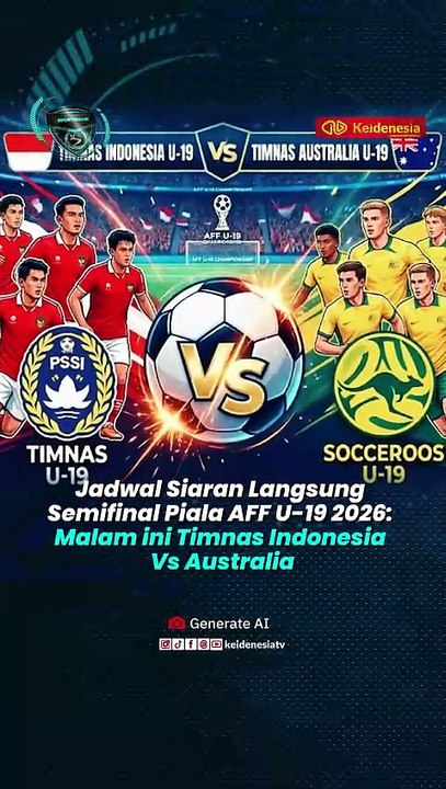 Jadwal Siaran Langsung Semifinal Piala AFF U-19 2026: Malam ini Timnas Indonesia Vs Australia