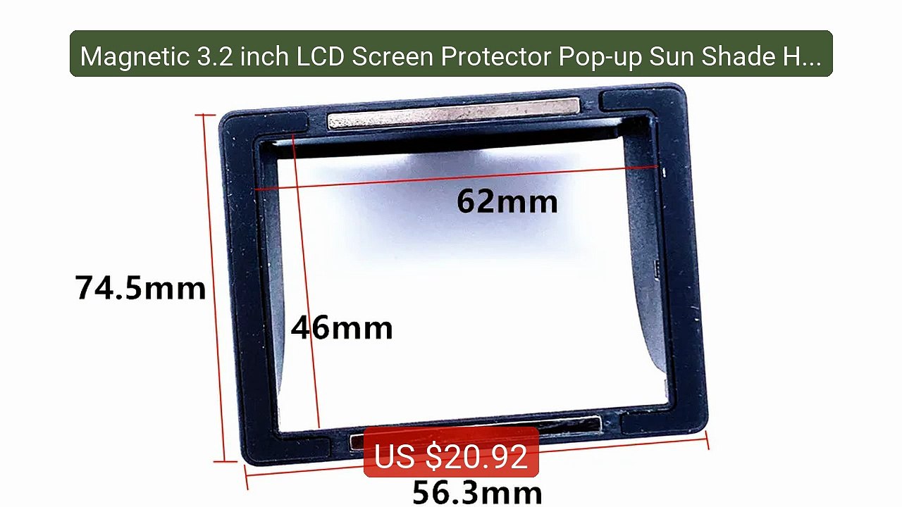 Magnetic 3.2 inch LCD Screen Protector Pop-up Sun Shade Hoo... -- Top Pick 2026 | Unbeatable Price!