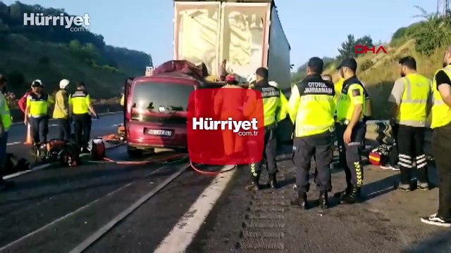 Çekmeköy Kuzey Marmara Otoyolu'nda kaza