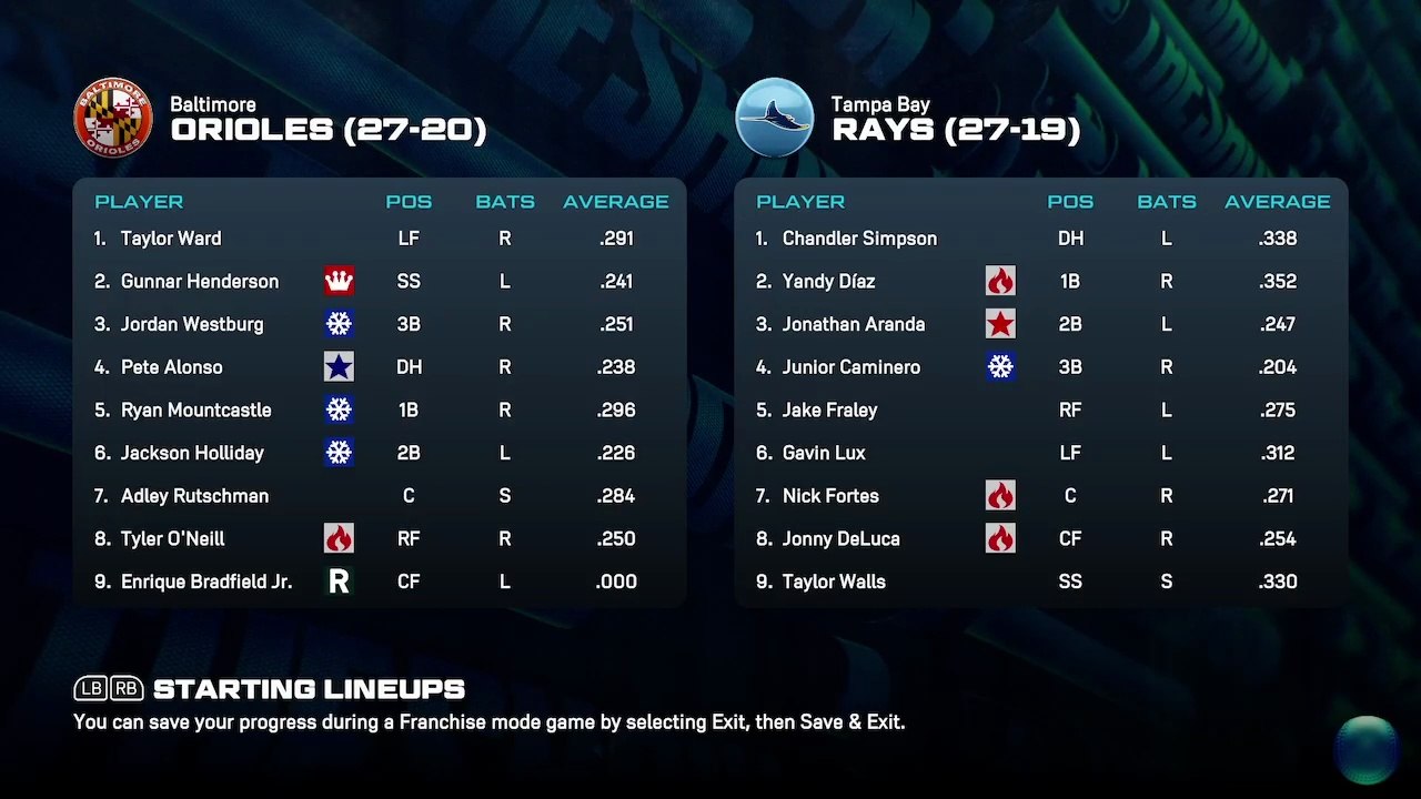 MLB® The Show™ 26 BAL vs TB 5/18/26
