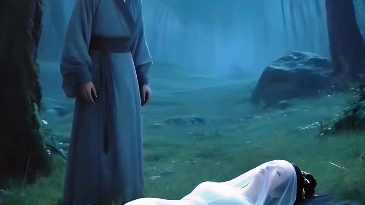 Yin Zhiping found Xiaolongnv blindfolded and unable to move 楊過發現被蒙眼的小龍女，為她解開穴道 The Legend of Condor Heroes 神雕侠侣 漫画 AI 尹志平夺走了小龙女的第一次