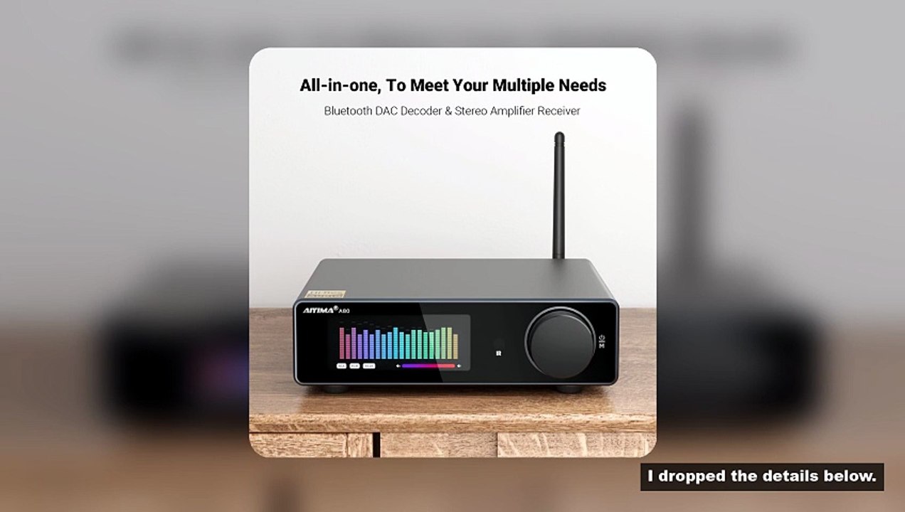 AIYIMA Audio A80 TPA3255 Bluetooth DAC Stereo PFFB Power Amplifier 300Wx2 Class D 2.0 Hi-Res Digital