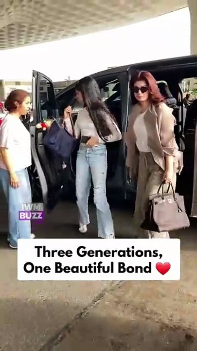 Spotted: Twinkle Khanna With Mother Dimple Kapadia Ji And Daughter Nitara