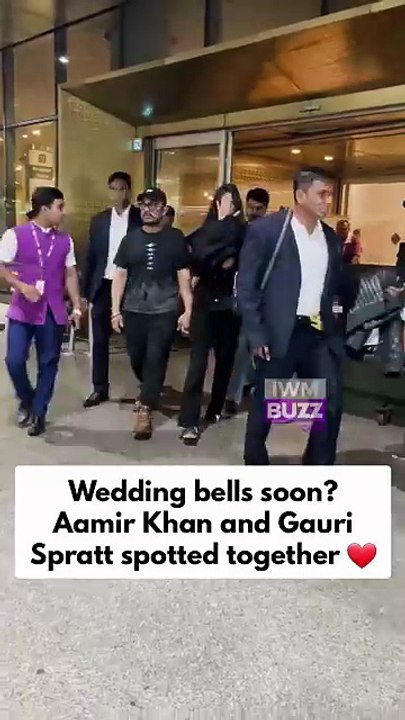 Aamir Khan and Gauri Spratt turn heads as they walk hand-in-hand at the airport ahead of their rumored July wedding
