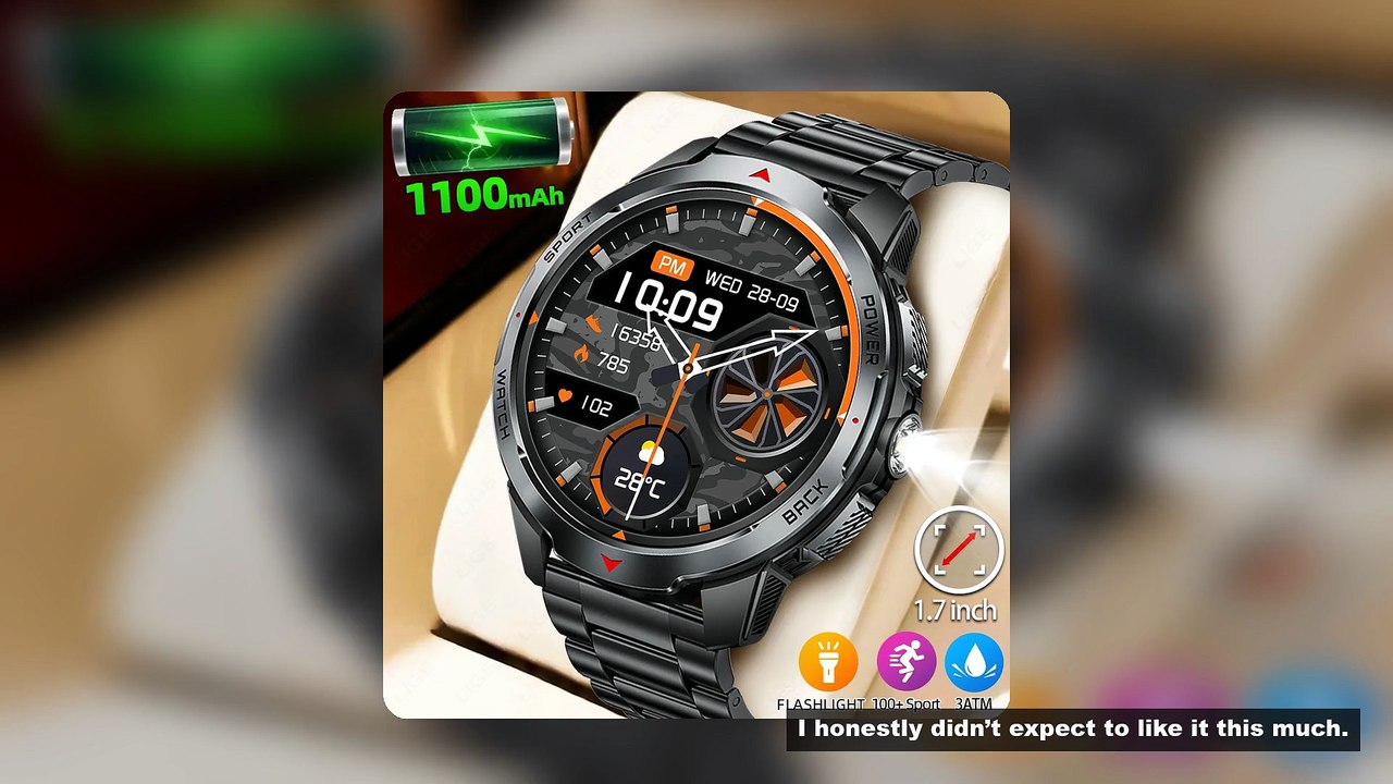 LIGE New Smart Watch Men 1100mah Large Capacity Battery Compass Outdoor 3ATM Waterproof Sports Fitne
