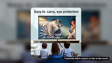 VEIDADZ Projector Screen With Stand Foldable White Less Creases 60 84 100 120 inch Soft Double Sided