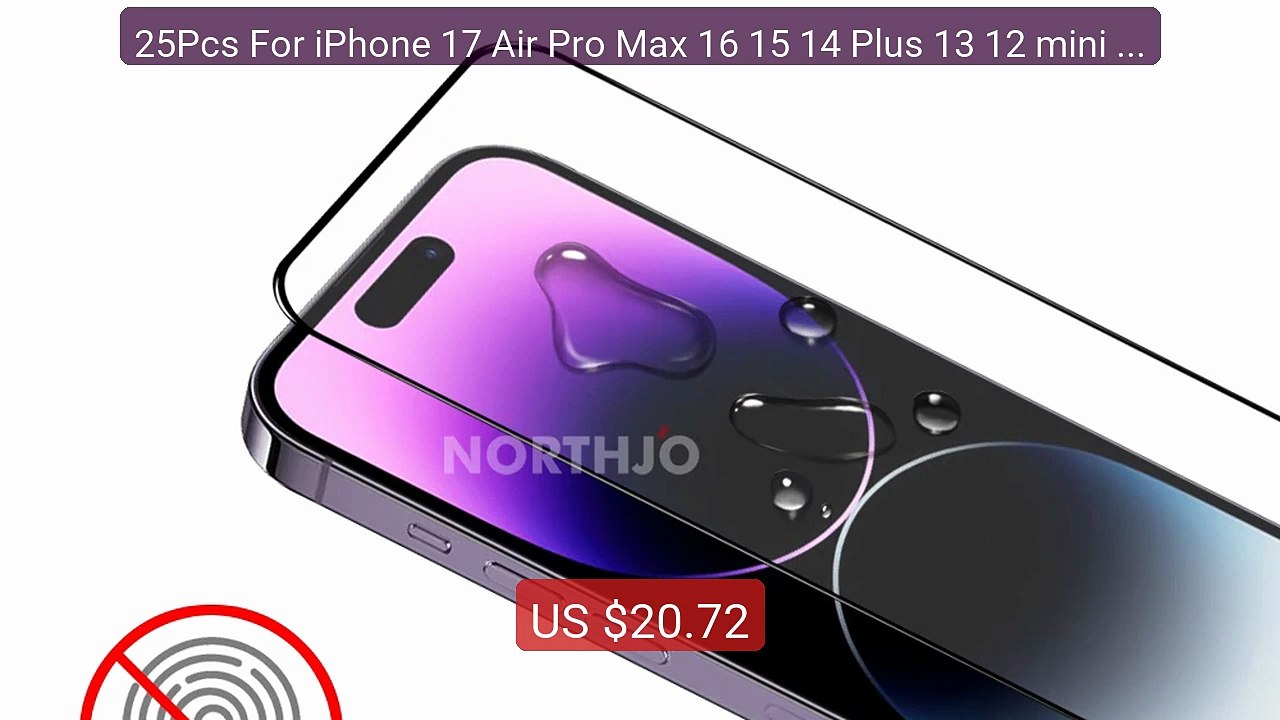 25Pcs For iPhone 17 Air Pro Max 16 15 14 Plus 1...