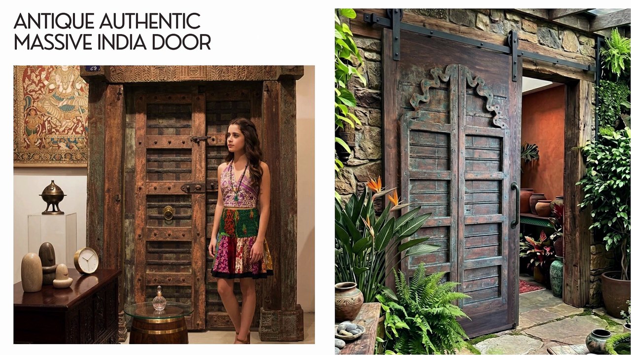 The Garden Sanctuary: How Antique Indian Doors Are Rewriting the Wellness Interior