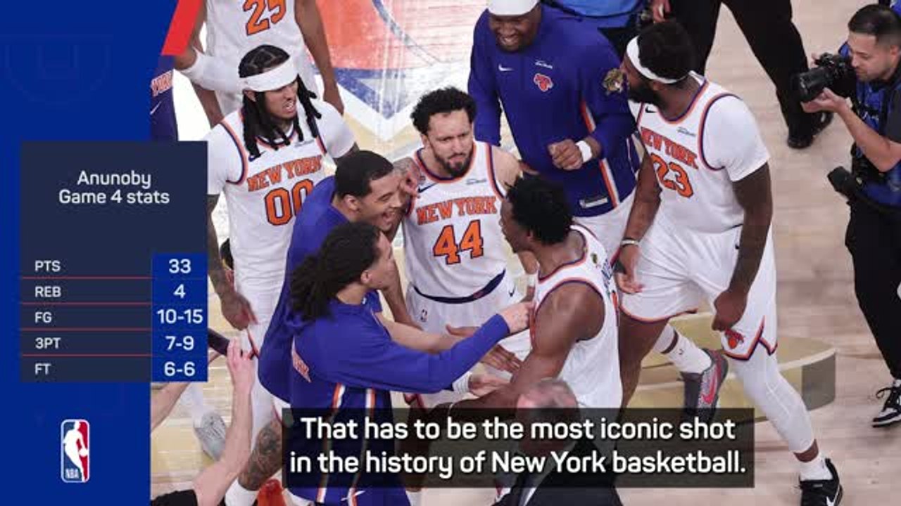 Anunoby reacts to 'iconic' Knicks game-winner in NBA Finals