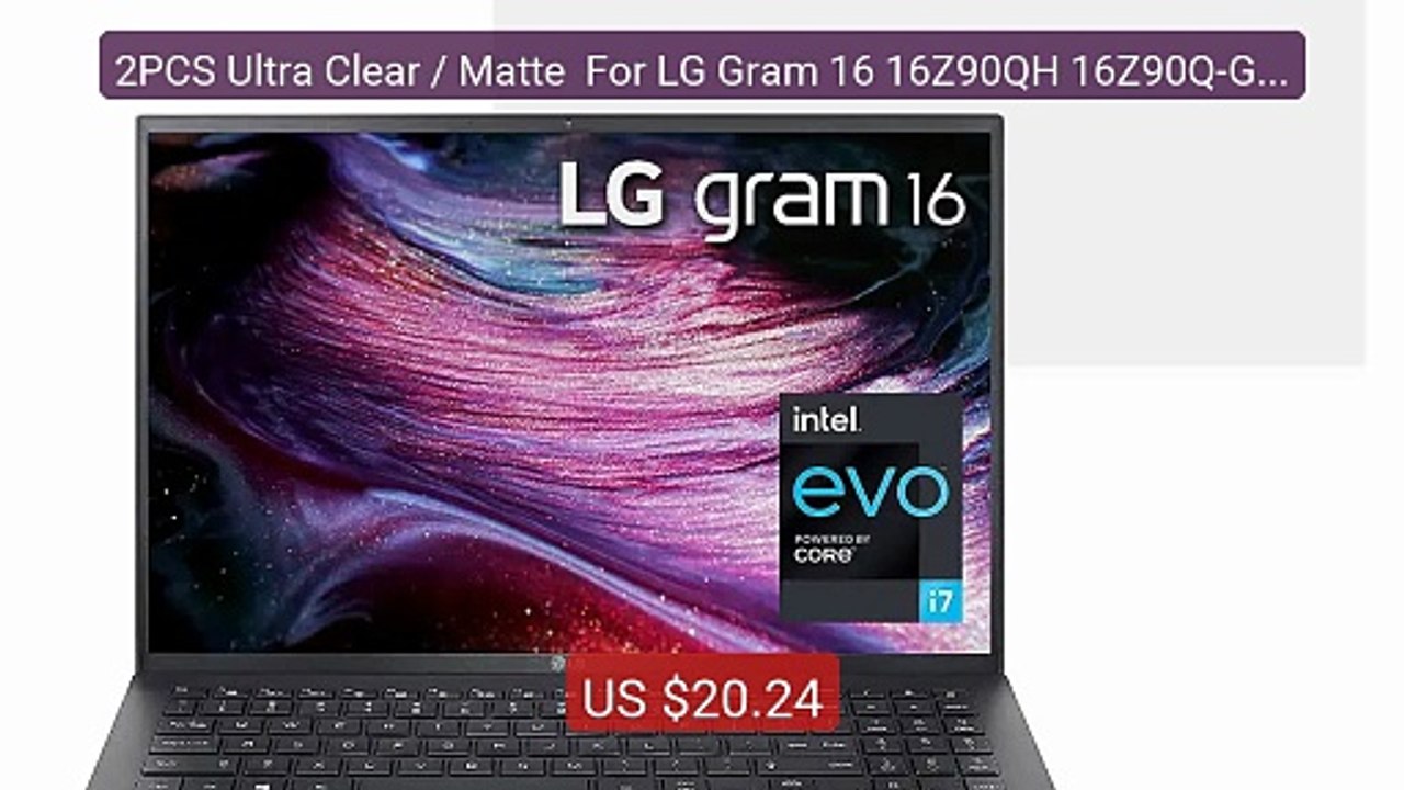 2PCS Ultra Clear / Matte  For LG Gram 16 16Z90QH 16Z90Q-G.CD78... -- Hot Deal 2026 | Limited Offer!