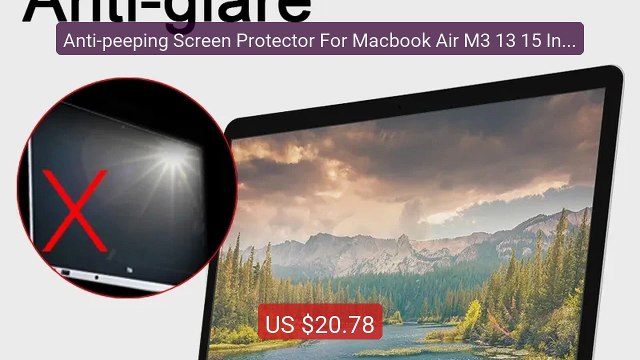 Anti-peeping Screen Protector For Macbook Air M3 13 15 Inch 20... Best Buy 2026 | Great Quality!