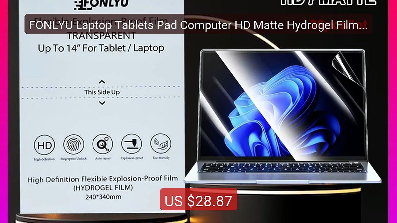 FONLYU Laptop Tablets Pad Computer HD Matte Hydrogel Film for ... -- Hot Deal 2026 | Limited Offer!