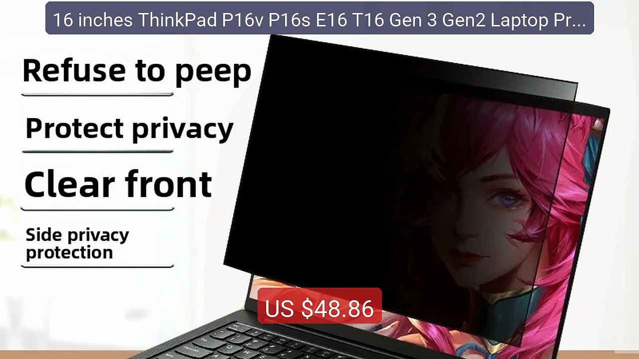 16 inches ThinkPad P16v P16s E16 T16 Gen 3 Gen2 Laptop Privacy Pro... -- Best Deal 2026 | Shop Now!
