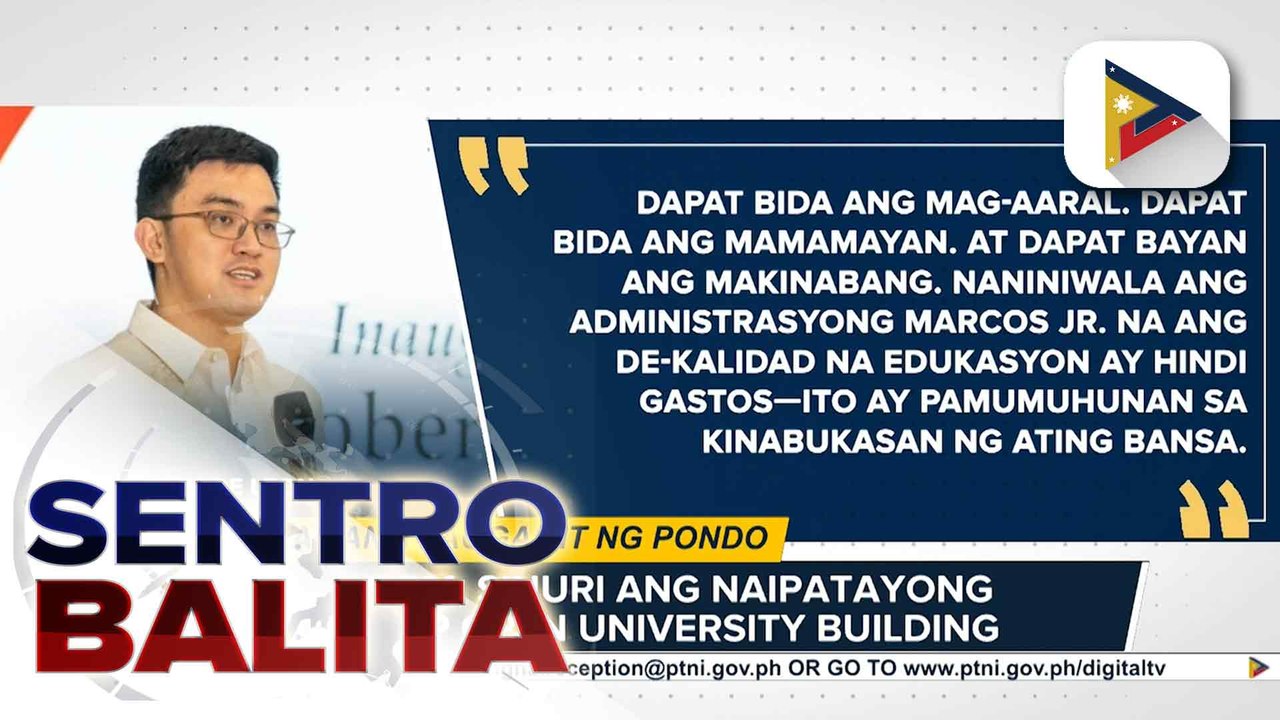 Access sa de-kalidad na edukasyon, paiigtingin ng administrasyon ni PBBM; naipatayong PUP Open University Building, ininspeksyon ng DBM