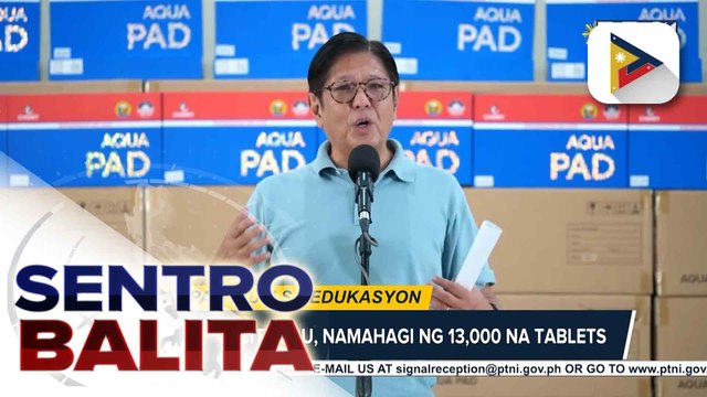 PBBM, pinangunahan ang pamamahagi ng school at learning supplies sa public school students sa San Juan City | ulat ni Kenneth Paciente